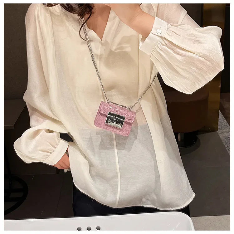 Chain Female Bag Mini Summer Crossbody Bags for Women Fashion Luxury Designer Handbag Women's 2025 Trend Woman Shoulder Purse