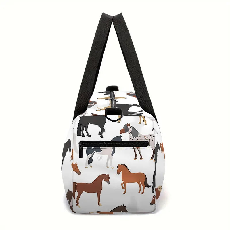 animal horse panda cat dog 3D Printed Large Capacity Travel Bags Barrel Shape Crossbody Bag Outdoor Sports Bags Gym Yoga Bag