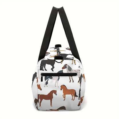 animal horse panda cat dog 3D Printed Large Capacity Travel Bags Barrel Shape Crossbody Bag Outdoor Sports Bags Gym Yoga Bag