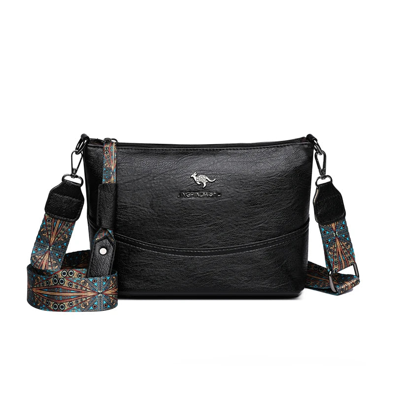 Solid Color Luxury Designer High Quality Leather Women's Handbag Purses Multifunctional Ladies Shoulder Messenger Bags Sac Femme