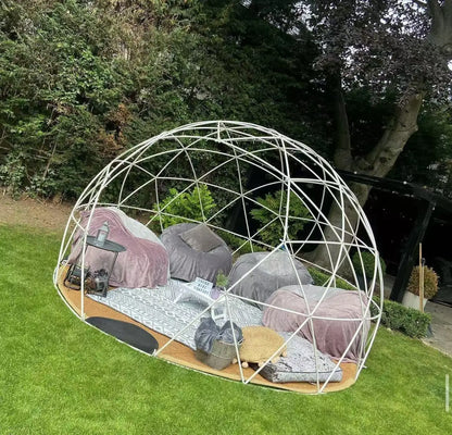 3.6m Outdoor Garden Clear Geodesic Dome Igloo Tent Aluminum Steel Frame PVC Wedding Party Event Exhibition-5m 6m