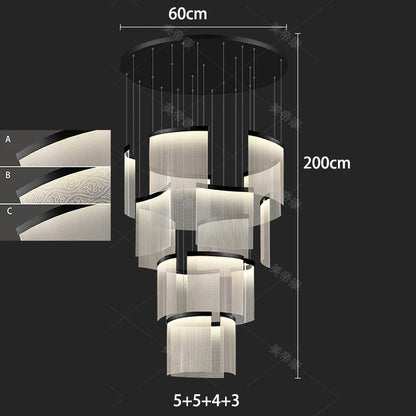 Modern home decor led lights pendant light lamps forstaircase Chandeliers for living room hanging light indoor lighting