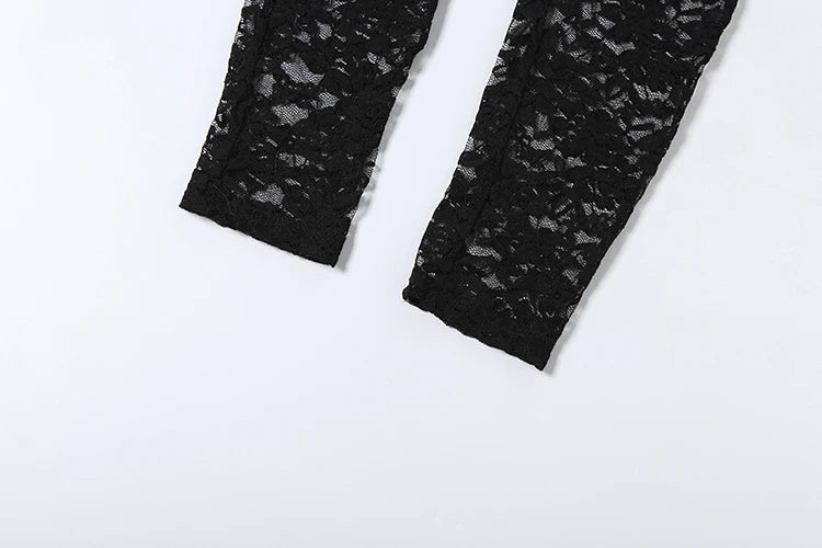 Weird Puss Sexy Jacquard Jumpsuit Women Backless Hollow Halter Trend Sleeveless Stretch Midnight Clubwear Patchwork Overalls
