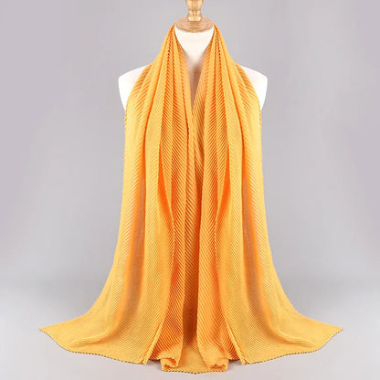 Women Plain Cotton Scarf Head Hijab Wrap Solid Full Cover-up Shawls Foulard Femme Headband Crinkle Muslim Hijabs Store 2024 NEW
