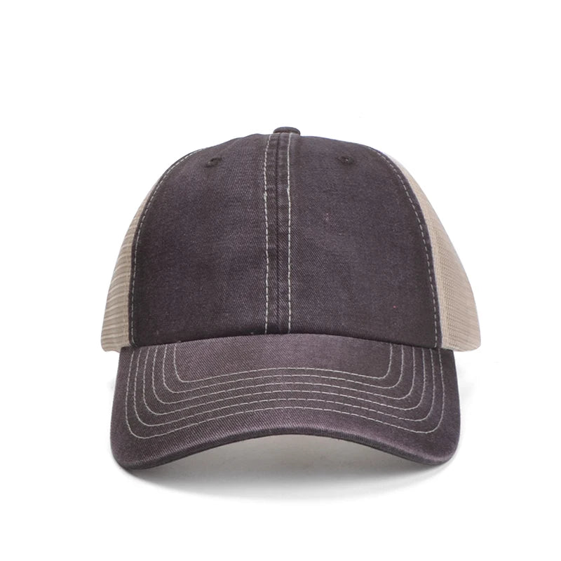 Connectyle Men's Women Vintage Fashion Adjustable Mesh Trucker Hat Outdoor Sport Summer Breathble Sun UV Protection Baseball Cap