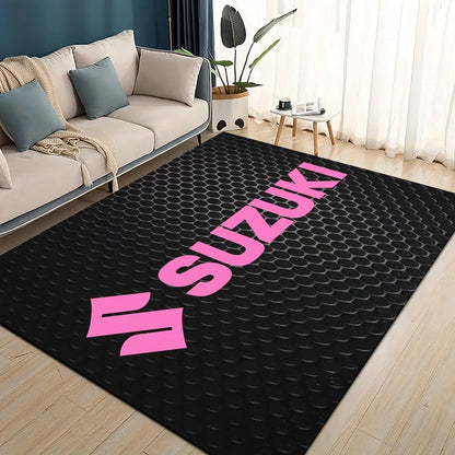 Suzuki Motorcycle Large Carpet Rug for Home Living Room Bedroom Sofa Doormat Decor Kids Play Area Non-slip Floor Mat Decoration