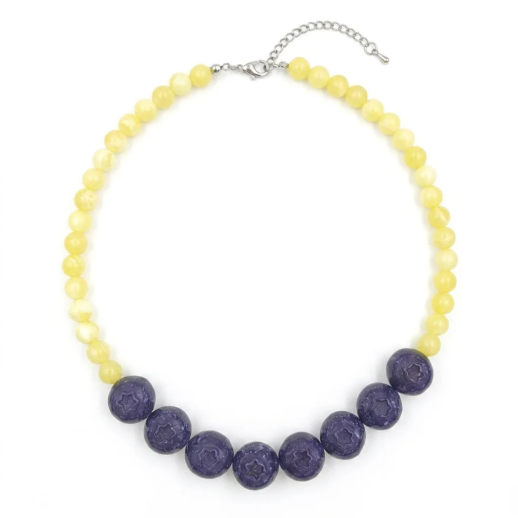 Dopamine 3D Fruit Beaded Necklace Bohemian Retro Pomegranate Strawberry Tomato Choker Exaggerated Bracelet Bikini Jewelry Gift