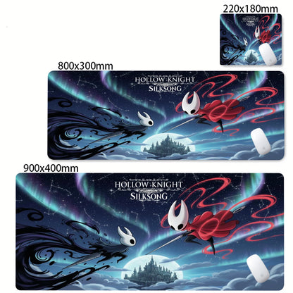 Gaming Mouse Pad Black And White Rubber Office Computer Mouse Mat Hollow Knight Anime Big Mousepad Gamers Desk Keyboard Mats