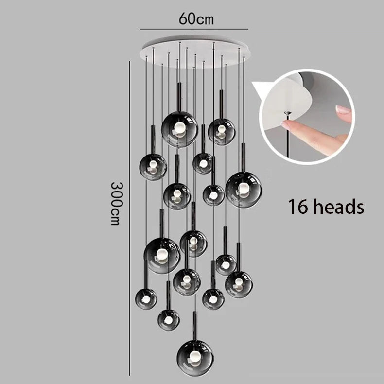 Modern home decor led lights pendant light lamps forstaircase Chandeliers for living room hanging light indoor lighting