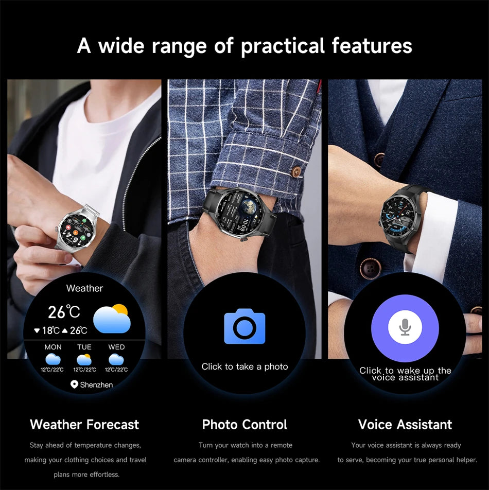 New Global Version Watch 6 Pro Smart Watch Men AMOLED Always Show Time GPS Tracker Bluetooth Call Waterproof Sports Smartwatches