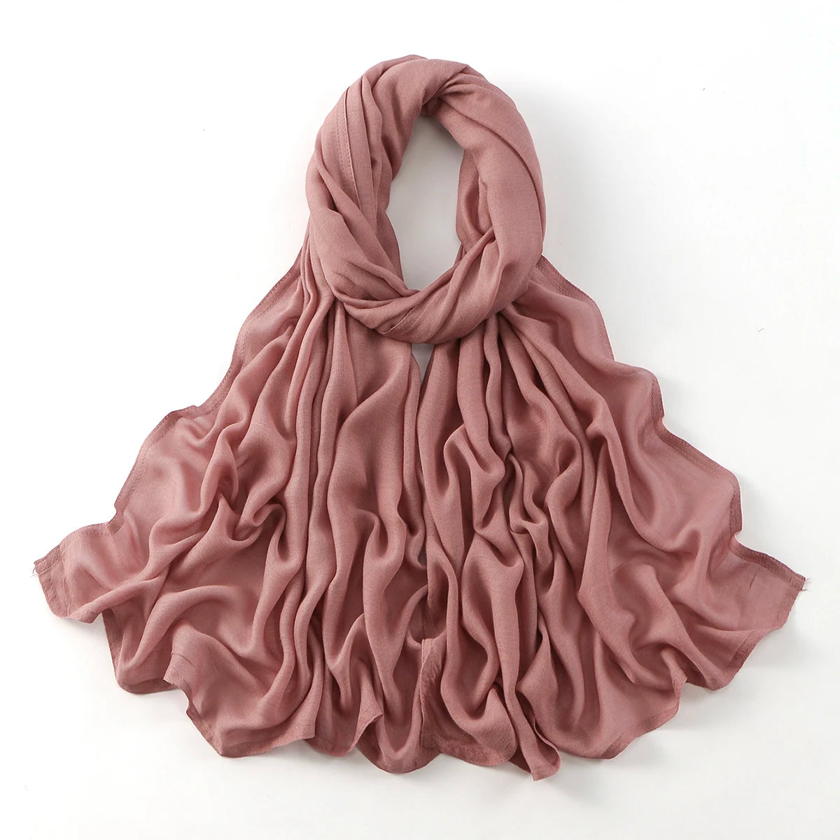 Fashion Muslim Hijab For Women Cotton Rayon Modal Hijab Scarf Solid Color Headscarf Wraps Islamic Headband Turban Veils 185*75CM