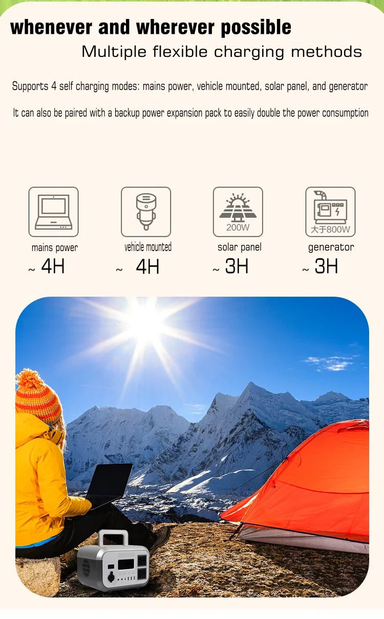 12v50AH Lifepo4 battery Portable power station 60AH Lithium Inverter 220V 500W For Outdoor Camping available mobile 30AH 25AH