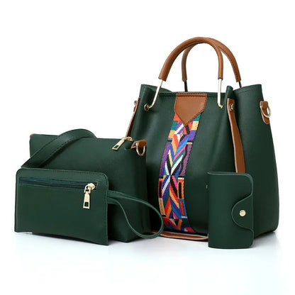 4 Pcs Luxury Handbag Large Capacity Tote Bag Women's Bag Fashion Shoulder Bag,Wallet,Card Case