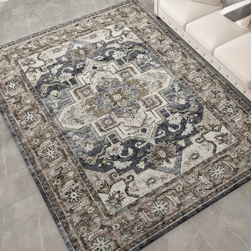 American Retro Style Rugs for Bedroom Large Area Living Room Decoration Anti-slip Carpet Washable Lounge Floor Mat Home Soft Rug