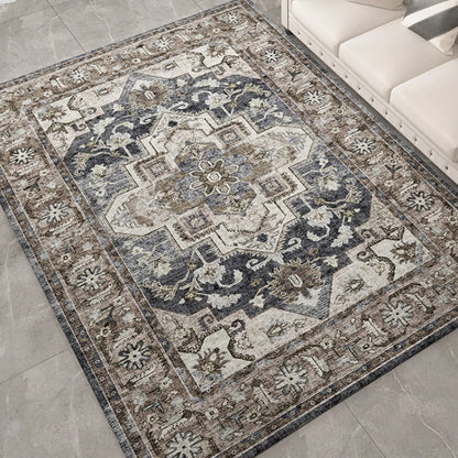 American Retro Style Rugs for Bedroom Large Area Living Room Decoration Anti-slip Carpet Washable Lounge Floor Mat Home Soft Rug