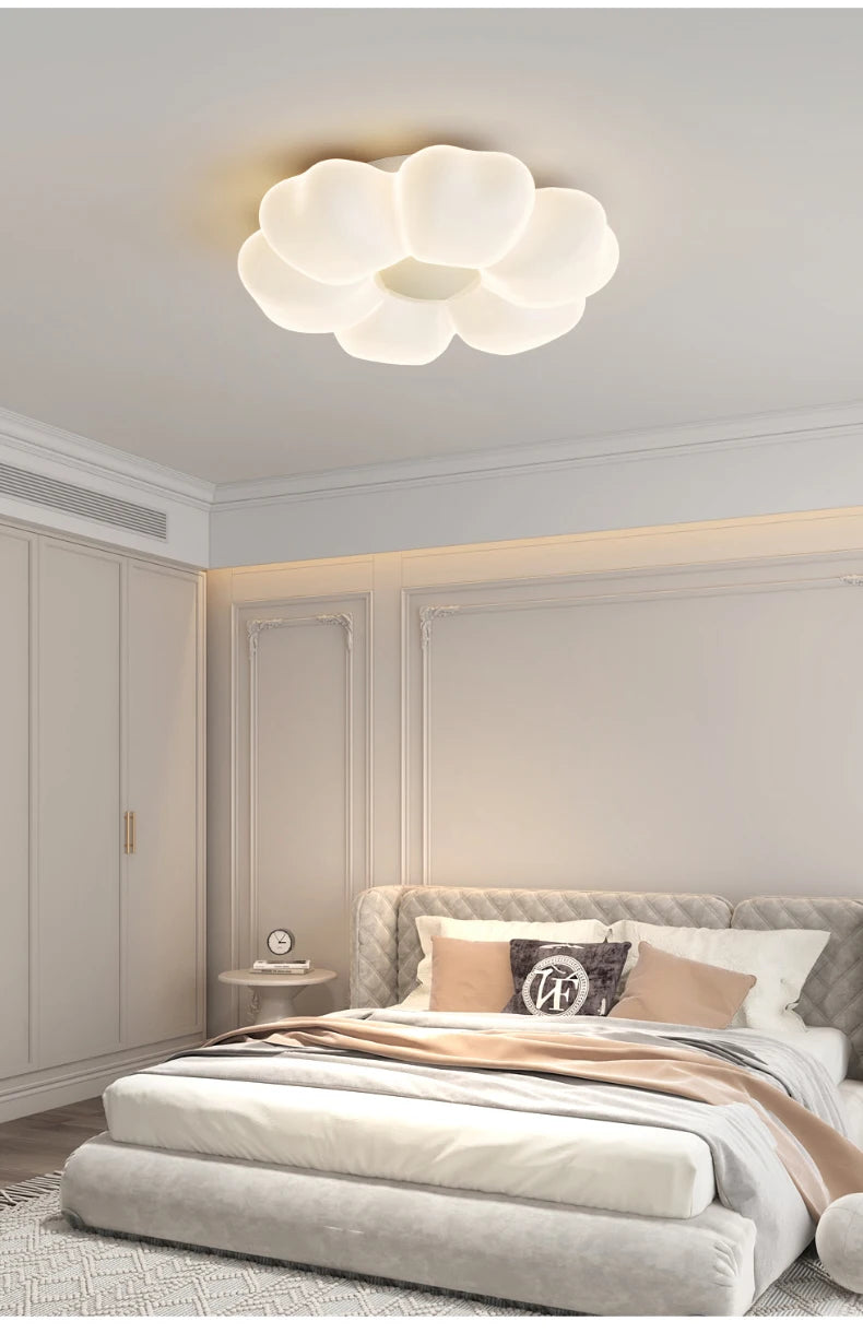 Children's Room Flower Ceiling Lights Pink Flower Princess Room Light Warm Romantic Girl Bedroom Nursery Baby Room Ceiling Lamps