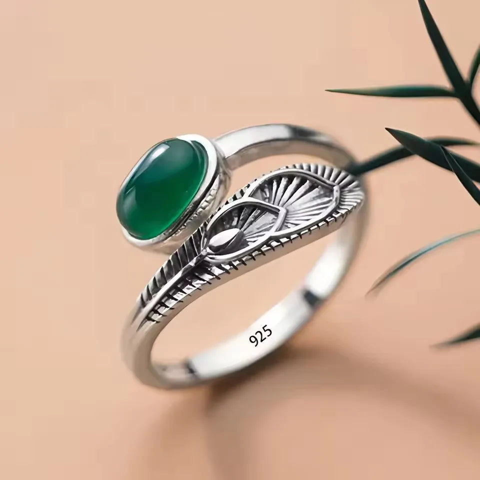 VENTFILLE 925 Sterling Silver Geometric Multilayer Round Bead Ring Female Fashion Punk Temperament Prevent Allergy Charm Jewelry
