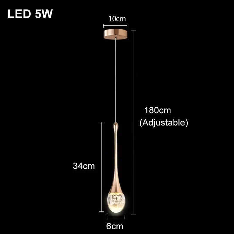 Modern Bubble Crystal Pendant Lights Indoor Hanging Lamp For  Kitchen Island Dining Living Room Bar Cafe Pendant Lamp Home Decor