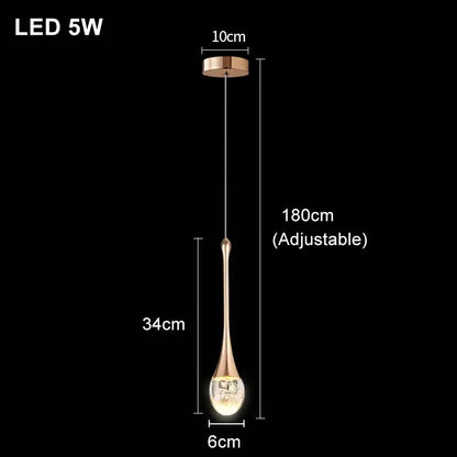 Modern Bubble Crystal Pendant Lights Indoor Hanging Lamp For  Kitchen Island Dining Living Room Bar Cafe Pendant Lamp Home Decor