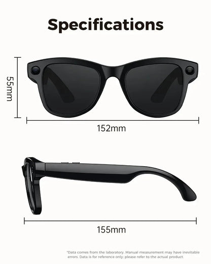 M02 Smart Sunglasses AI Translation 100+ Languages 8MP Camera Bluetooth Music Call Smart Glasses with Charging Box