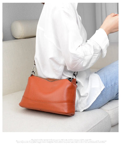 New Fashion Women Genuine Leather Handbags Women's bags Designer Female Shoulder Bags Luxury Brand Cowhide Ladies Messenger Bag