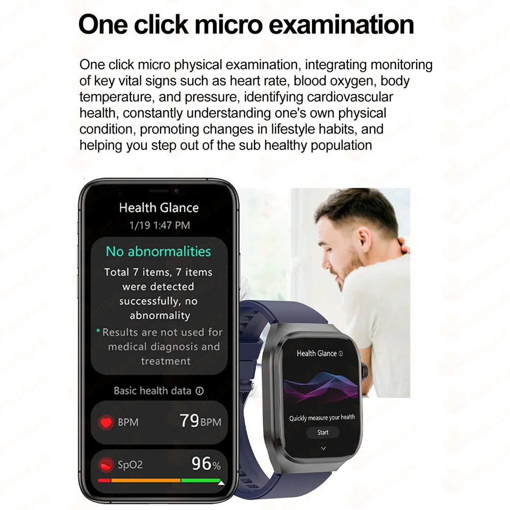 TK16 Smart Watch Men 2.04 Inch Amoled Bluetooth Call AI Voice ECG Health Monitoring SOS Sports Fitness Tracker Women Smartwatch
