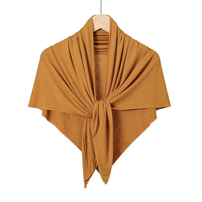 New Triangle Jersey Hijab Scarf For Women Muslim Shawls Headscarf Wraps Solid Color Scarves Head Wrap Islamic Turban Headband
