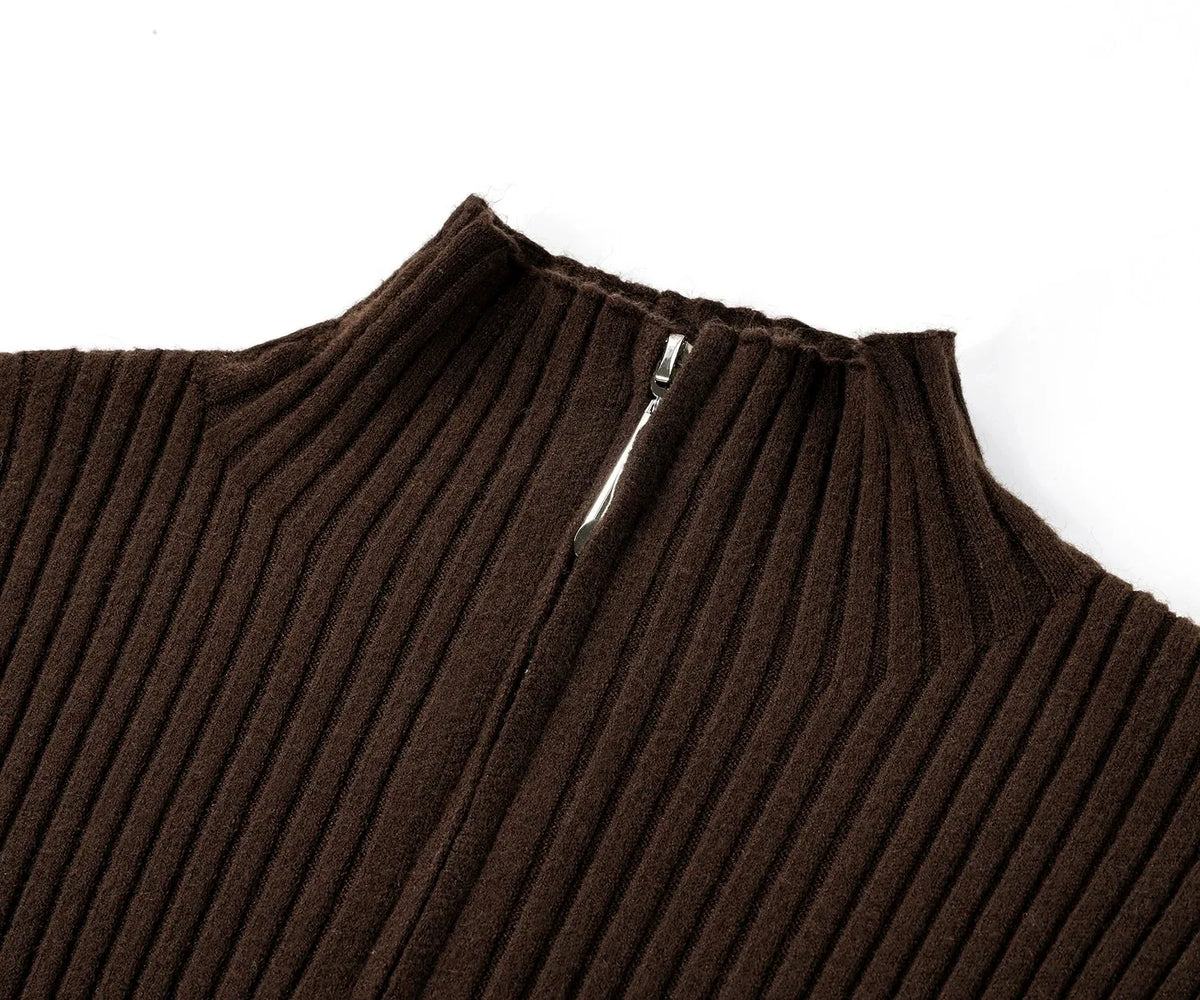 2026 Women's Autumn Winter Knit Cardigan Versatile Office Slim Flattering Cropped Zip-Up Sweater Korean Long Sleeve Outerwear