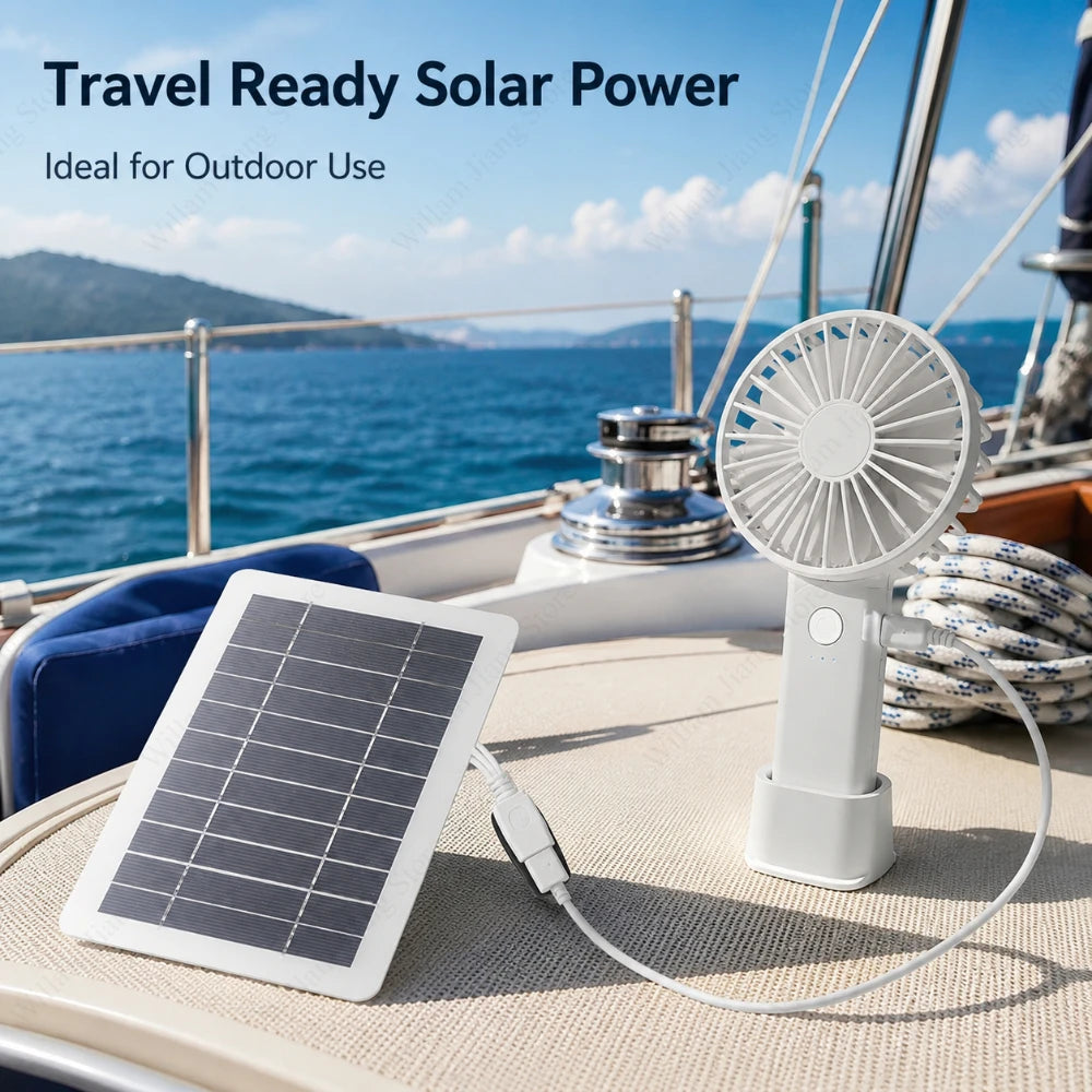 Portable USB Solar Charging Panel Stable Outdoor Charger for Mobile Phones Fans Flashlights Camping Travel and Emergency Use