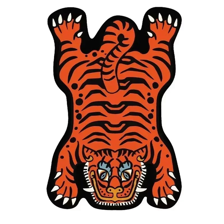 VIKAMA Cartoon Tiger Carpet - Durable and Easy to Clean Home Decor Living Room Sofa Coffee Table Rug Bedside Rug for Bedroom