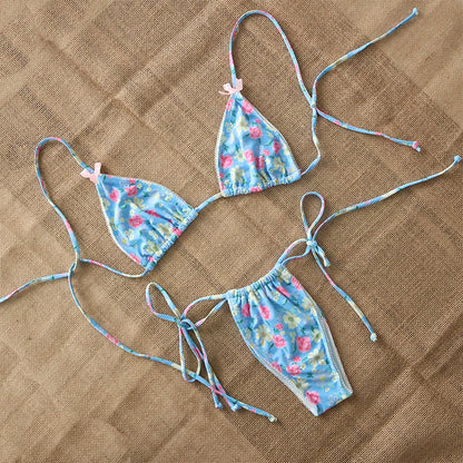 Micro Bikini Push Up Women Swimsuits 2025 Sexy Female Swimwear Brazilian Bikini Set Thong Biquini Swim Suits Print Beachwear