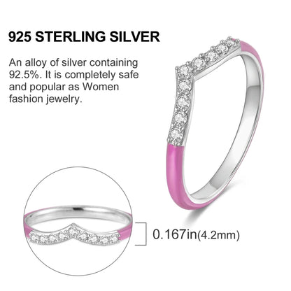 Original 925 Sterling Silver Ring Colorful Diamonds Cubic Zircon Finger Ring For Women Jewelry Wedding Engagement Birthday Gift