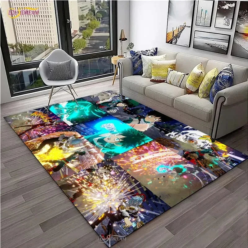 My Hero Cartoon Anime Carpet for Living Room Bedroom Table Cinema Rug Kitchen Door Kids Un-slip Floor Mat Alfombra Birthday gift