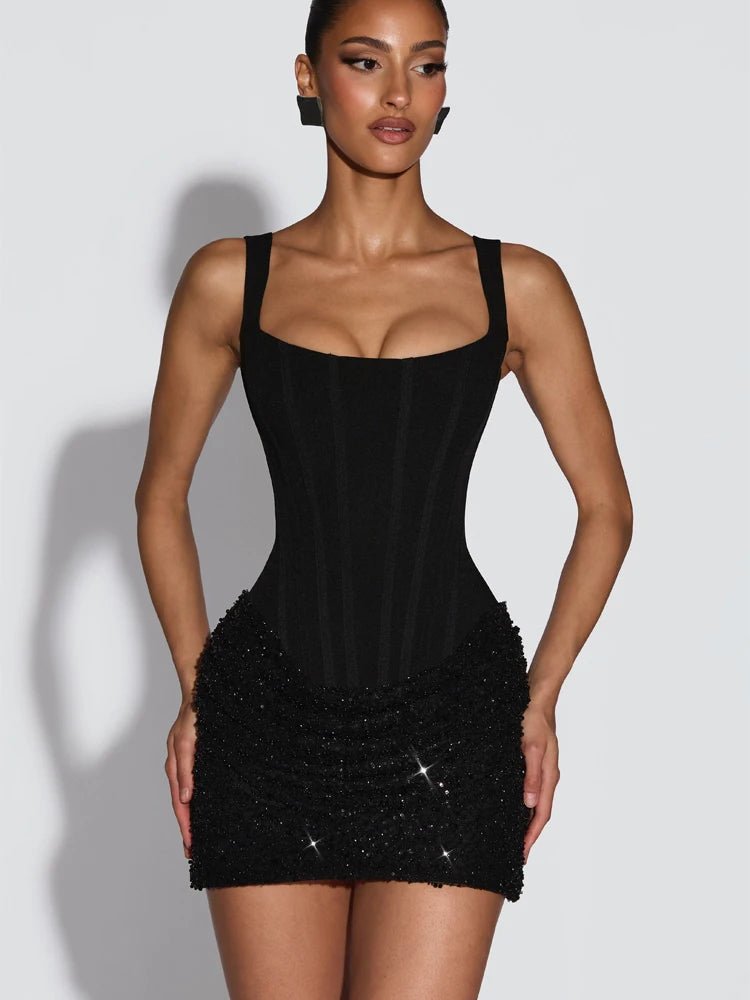 Solid Pleated Strapless Women's Dress Backless Off-shoulder High Waist Split Female Dresses 2026 Sexy Summer Evening Party Gown