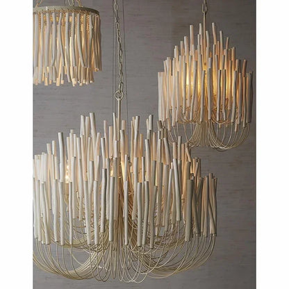 SANDYHA Modern Minimalist Pendant Lights Design RestaurantMulti Head Wooden Branches  Chandeliers Living Room Decoration
