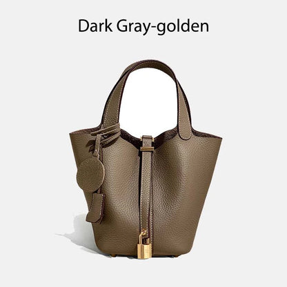 Women Bags Handbags Bucket Bag Real Leathe Fashion Tote Bag Genuine Leather Luxury Desginer Big Size Large Lady Hand Bags