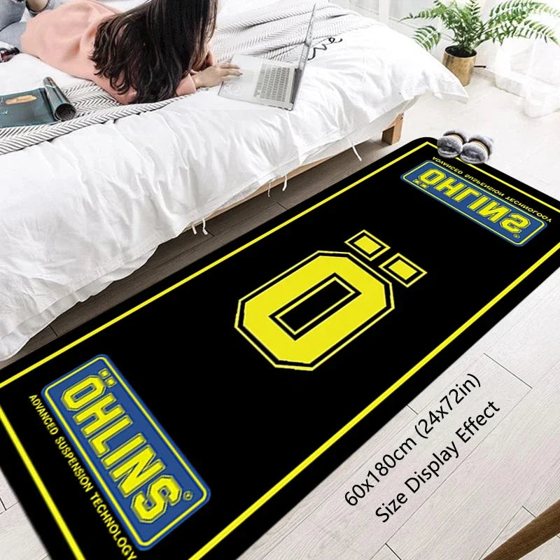 VIKAMA Motorbike Display Terrain Kawasaki Ducati Honda Motorbike Special Floor Mats Wear-Resistant Dirt-Resistant Bedside Rugs