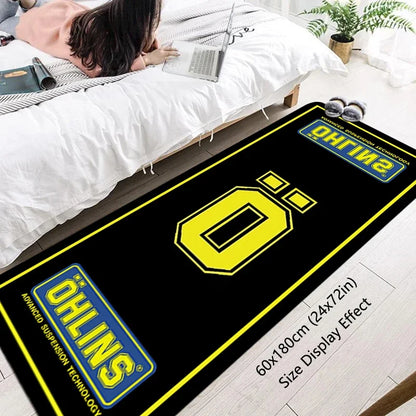 VIKAMA Motorbike Display Terrain Kawasaki Ducati Honda Motorbike Special Floor Mats Wear-Resistant Dirt-Resistant Bedside Rugs