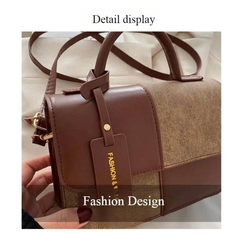 Elegant Women's Handbag Crossbody Shoulder Bag, Snap Closure Tote Bag, Everyday Accessory, Geometric Pattern, Fashion Lovers