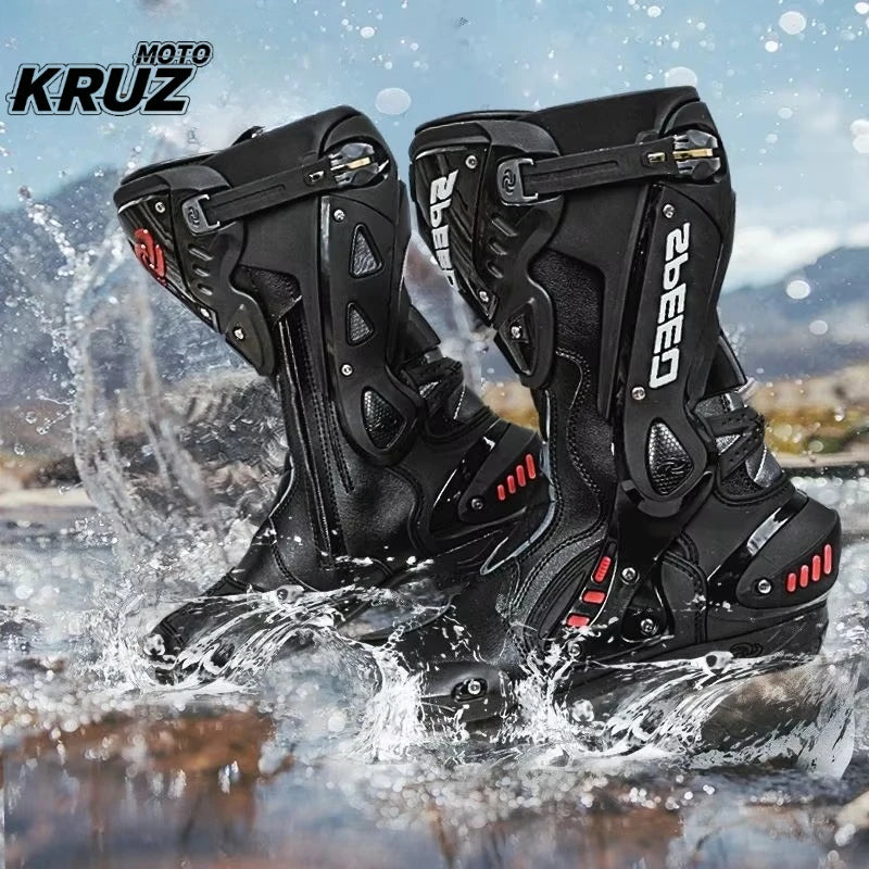 Motocross Racing Waterproof All-season Motorcycle Riding Shoes for Men and Women Off-road Racing Boots Motorbike Rider Boots