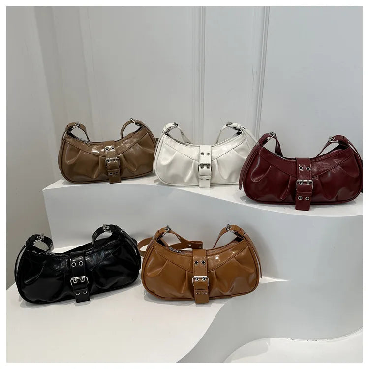 England Style Bags For Women Luxury Designer Handbags And Purses New In Polyester Vintage Rivet Small Underarm Shoulder Bag