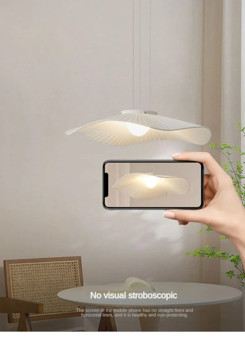Nordic Modern Creative Restaurant Pendant Lamp Design Simple Lotus Leaf Hat Led Lights for Dining Living Room Bedroom Chandelier