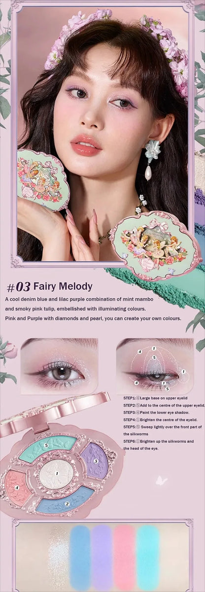 Flower Knows All In One Makeup Set Gift Box Garden Cushion Cream Foundation Matte Blush Long Lasting Velvet Lip Cream With Bag