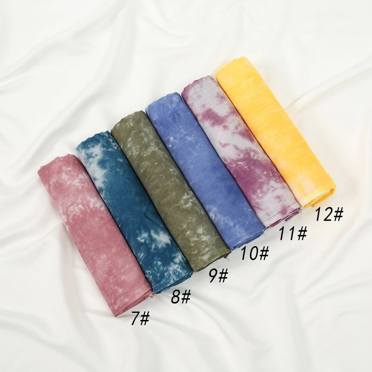 190*90cm Big Size Modal Cotton Hijab Women Tie-dye Scarf Double Stitching Shawl Muslim Gradient Plain Cotton Rayon Headscarf