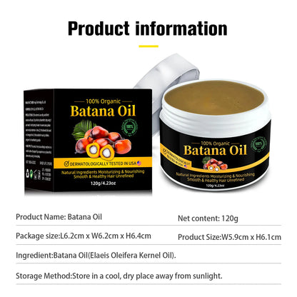 120g Batana Hair Oil Repair Split Ends Nourish Scalp Strengthen Hair Roots for Growth & Shine Hair Care Oil