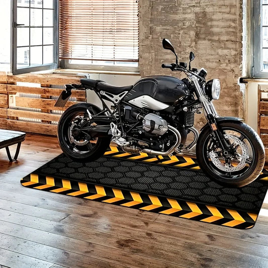 VIKAMA Long Runner Rug, Anti-Slip Motorcycle Mat, Indoor/Outdoor Use, Easy to Clean, Ideal for Racing Motorcycles