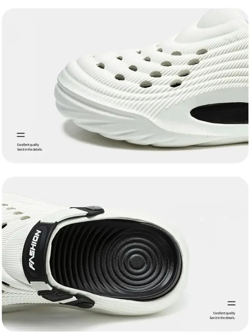 Fashion 2026 Mix Color Men's Comfortable Thick Platform Clogs Summer Beach Outside Couple Slippers Soft Sole EVA Sandals Slides