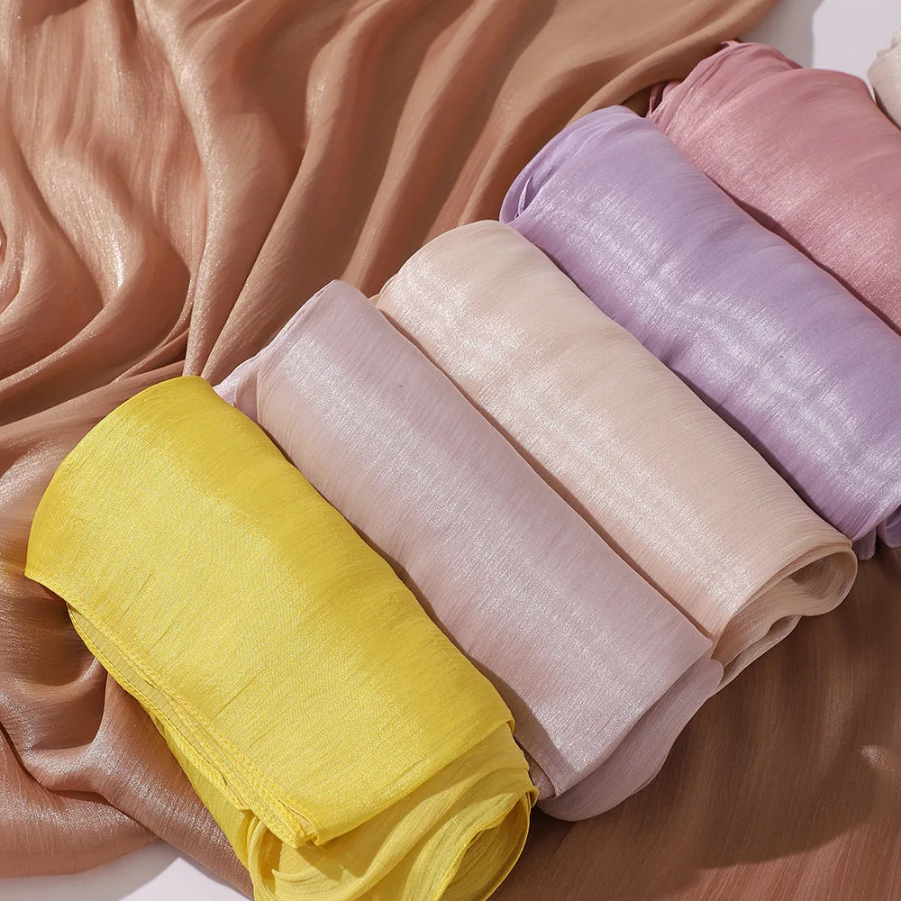 Premium Chiffon Hijabs For Woman Soft Long Turban Veil Scarves Muslim Hijab Shawls Islam Women Head Wraps Accessoires Ramadan
