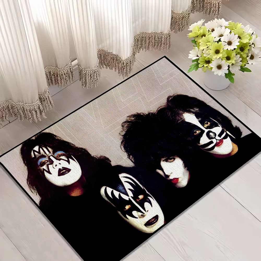 Rock Band Kiss Band Door Mat Welcome Entrance Balcony Bathroom Floor Non-slip Rug Bedroom Carpet Home Decoration