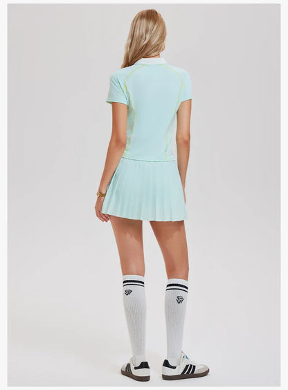 WESTSHAN EU US Size Women A-Line High-Waisted Safty Shorts Pleated Skirt Pickball Tennis Jogger Badminton Golf Sports Skirt